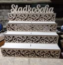 4-Tier Decorative Laser Cut Display Stand Vector File