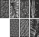 7 Decorative Laser Cut Lattice Screen Panels Vector Files