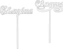 8 March Flower Topper Vector Files for Laser Cutting