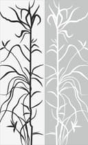 Abstract Floral Branch Laser Cut Panel Vector File