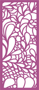 Abstract Floral Decorative Screen Laser Cut Vector File