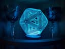 Abstract Geometric 3D Optical Illusion Lamp Laser Cut Vector