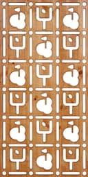 Abstract Geometric Decorative Grille Panel Vector DXF File