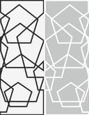 Abstract Geometric Pentagonal Panel Vector for Laser Cutting