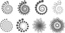 Abstract Geometric Spiral Vector Set for Laser Cutting