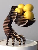 Abstract Hand Fruit Bowl 3D Vector Model for Laser Cutting