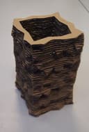 Abstract Layered Cardboard Vase Laser Cut Vector File