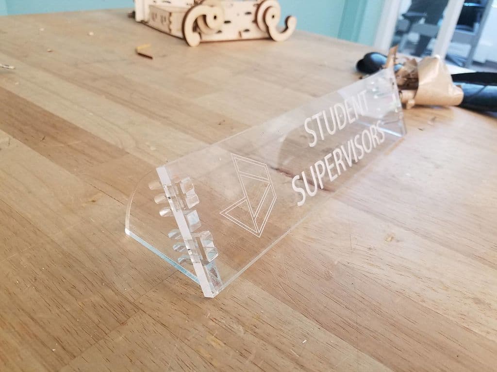 Acrylic Desk Nameplate Laser Cut Template Free Vector File
