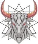 Aggressive Bull Head Vector Illustration for Laser Cutting