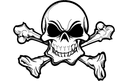 Aggressive Skull and Crossbones Vector Design for CNC (DXF)