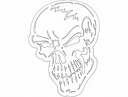 Aggressive Skull Vector Design for Laser Cutting DXF File