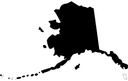 Alaska State Map Outline Vector File for CNC Laser Cutting