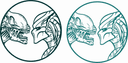 Alien vs Predator Circular Emblem Laser Cut Vector
