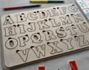 Alphabet Letter Puzzle Board Laser Cut Vector File