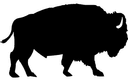 American Bison Silhouette Vector File for CNC Laser Cutting