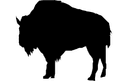 American Buffalo Silhouette Vector for Laser Cutting DXF
