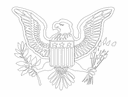 American Eagle Emblem Vector Design for Laser Cutting DXF