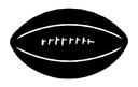 American Football Silhouette Vector File for Laser Cutting