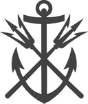 Anchor and Crossed Tridents Vector Design for Laser Cutting