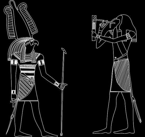 Ancient Egyptian Deities Vector Design for CNC Laser Cut DXF