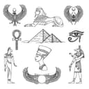 Ancient Egyptian Symbols Collection Vector Files (DXF, SVG)