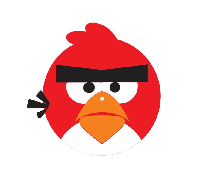 Angry Bird Vector Design for Laser Cutting and CNC