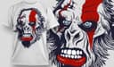 Angry Gorilla Warrior T-Shirt Design Vector - CDR & SVG