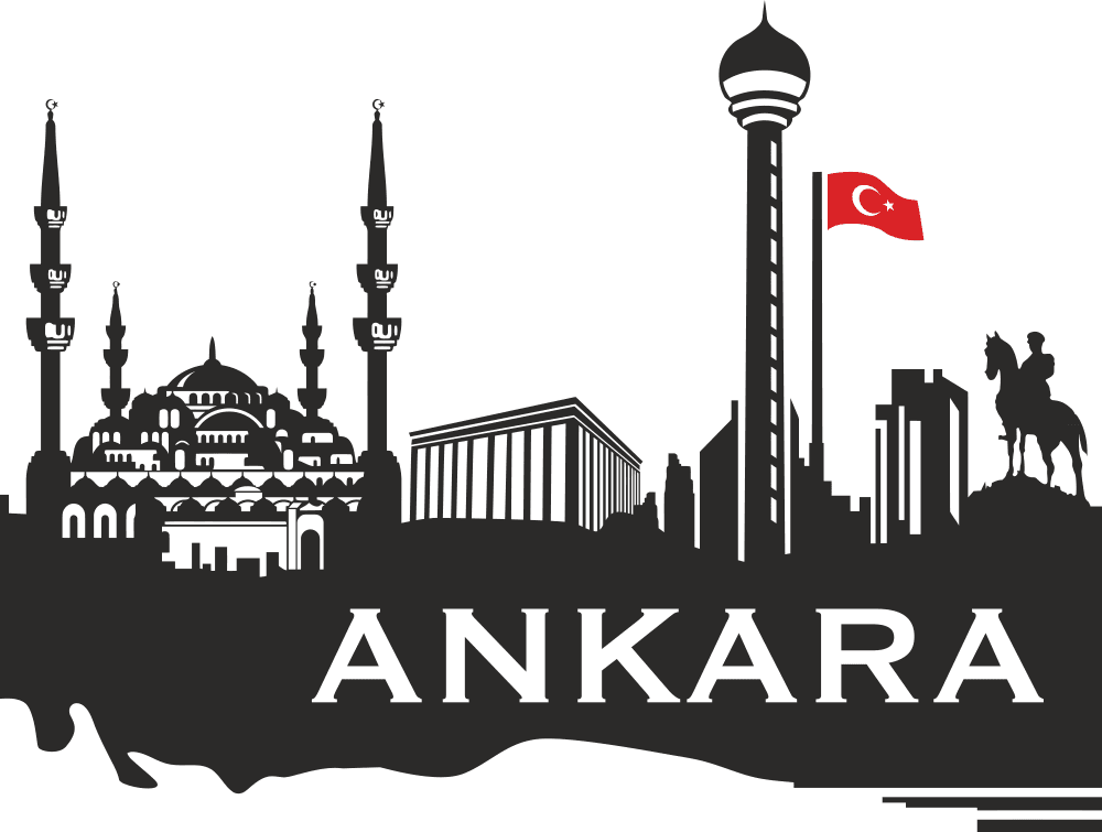Ankara City Skyline Vector Silhouette Laser Cut File