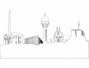 Ankara Skyline Silhouette Vector for Laser Cutting DXF