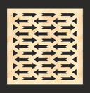Arrow Pattern Decorative Screen Panel Vector for Laser Cutting