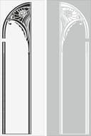 Art Nouveau Floral Arch Laser Cut Template (SVG, DXF, CDR)