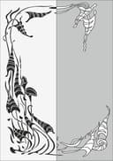 Art Nouveau Floral Corner Border Vector File for Laser Cutting
