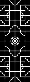 Asian Inspired Geometric Decorative Screen Vector File