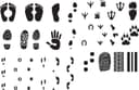 Assorted Footprints and Tracks Vector Collection for Laser Cutting