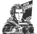 Ayrton Senna F1 Legend Portrait Vector File for Laser Cutting