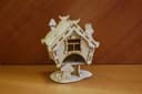 Baba Yaga Hut 3D Puzzle Laser Cut Vector File