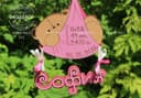 Baby Birth Stats Hanging Bear Sign Laser Cut Vector File