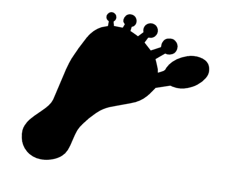 Baby Footprint Silhouette Vector File for CNC