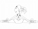 Ballerina Doing Splits Vector Design - DXF File for Laser Cutting