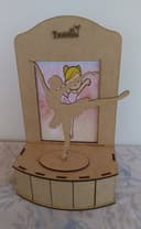 Ballerina Photo Frame Stand Laser Cut Vector File