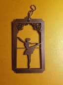 Ballerina Silhouette Keychain Laser Cut Template Vector