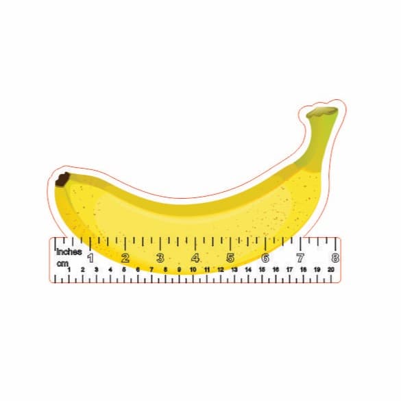 Banana Ruler Laser Cut Vector Design
