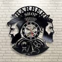 Barber Shop Vinyl Style Wall Clock Laser Cut Vector File