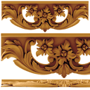 Baroque Floral Molding 3D Model for CNC Router STL