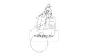 Barrel Racer Dayanara Vector Design DXF File for CNC