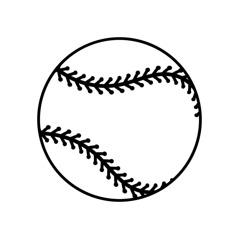 Baseball Ball Vector Design for Laser Cutting DXF File