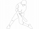 Baseball Player Batter Silhouette DXF Vector File