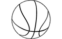 Basketball Outline Vector Graphic for Laser Cutting DXF