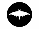 Batman Logo Circle Vector File for Laser Cutting