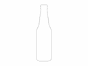 Beer Bottle Silhouette Vector File for Laser Cutting (DXF)